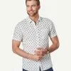 Gazman Tailored Linen Blend Crab Short Sleeve Shirt - White 2 Gazman Tailored Linen Blend Crab Short Sleeve Shirt - White -Cheap Accessories Store 1 e1d91ca4 ba3f 4552 9f4b 5bd5abb434a9