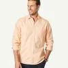 Gazman Easy Care Oxford Check Long Sleeve Shirt - Mango -Cheap Accessories Store 1 e2604604 f852 403c 92c8 225c0410874b