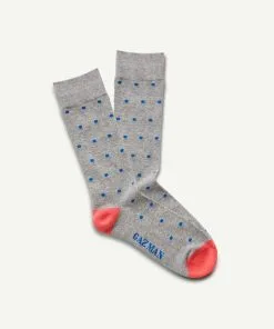 Gazman Cushion Foot Dot Socks - Grey Marle