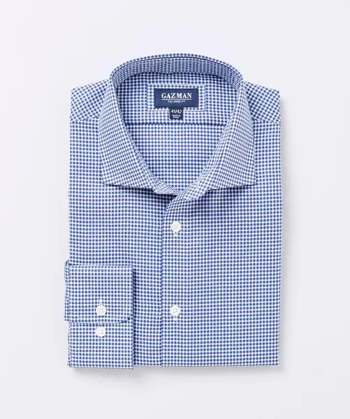 Gazman Tailored Fit Geo Business Shirt - Navy 4 Gazman Tailored Fit Geo Business Shirt - Navy - Image 2