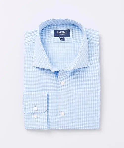 Gazman Tailored Modern Geo Design Business Shirt - Pale Blue 4 Gazman Tailored Modern Geo Design Business Shirt - Pale Blue - Image 2