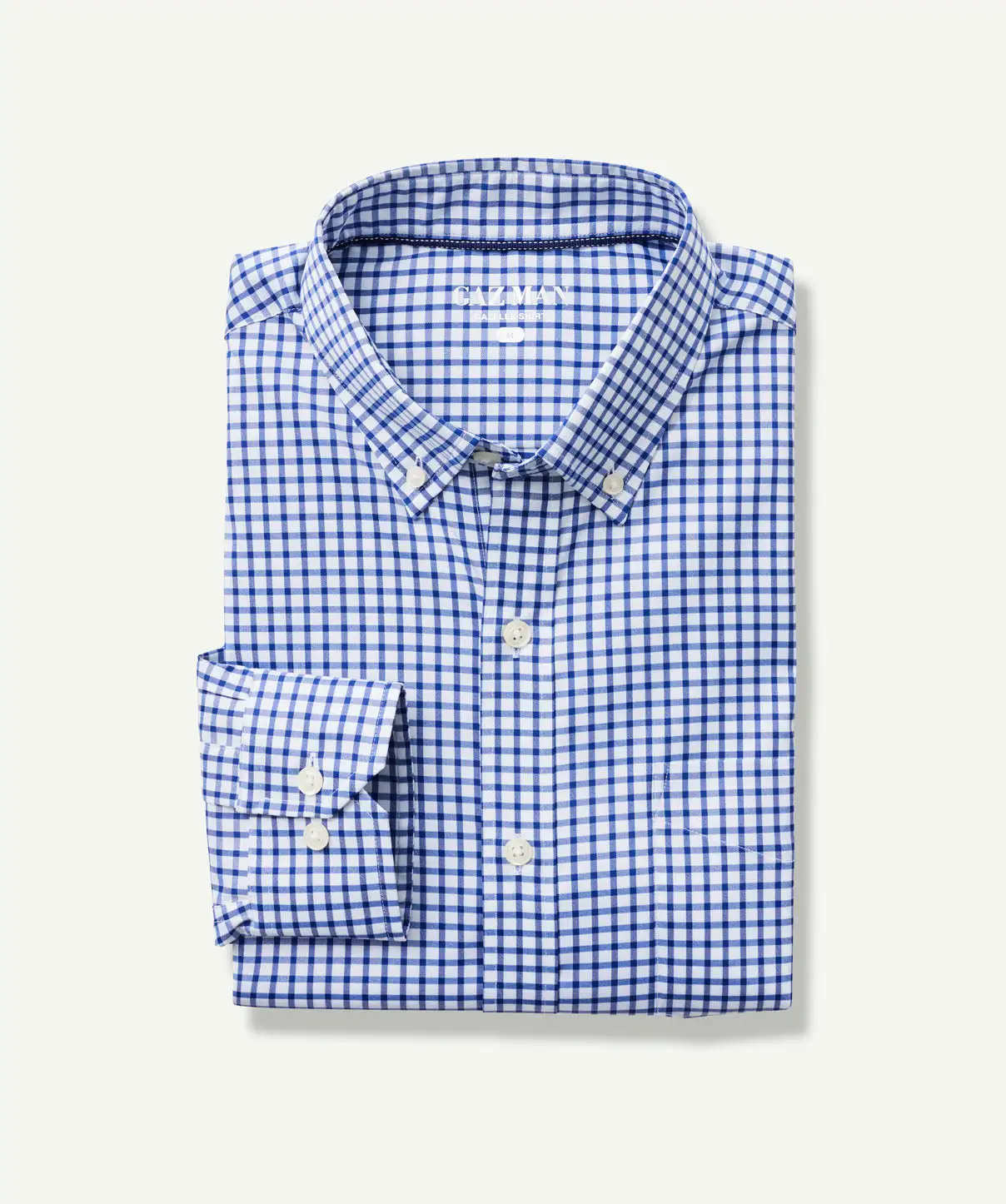 Gazman GAZFLEX Performance Check Long Sleeve Shirt - Navy 4 Gazman GAZFLEX Performance Check Long Sleeve Shirt - Navy - Image 2