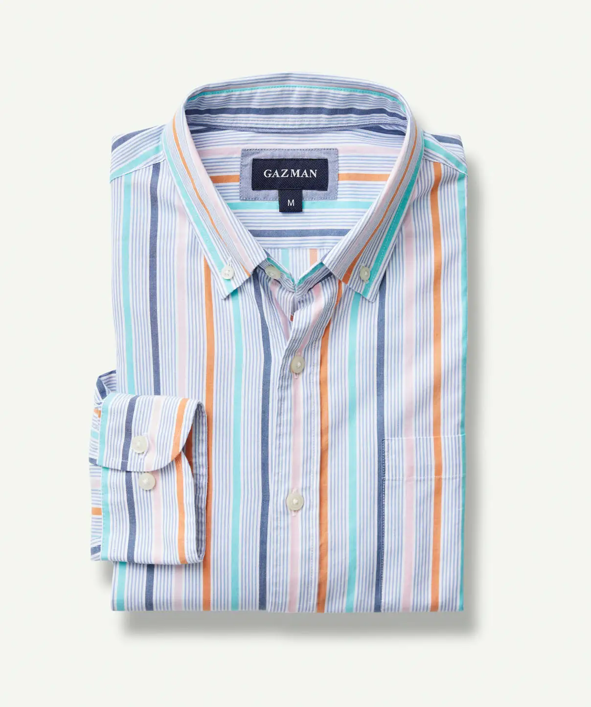 Gazman Casual Madras Stripe Long Sleeve Shirt - Multi Stripe 4 Gazman Casual Madras Stripe Long Sleeve Shirt - Multi Stripe - Image 2