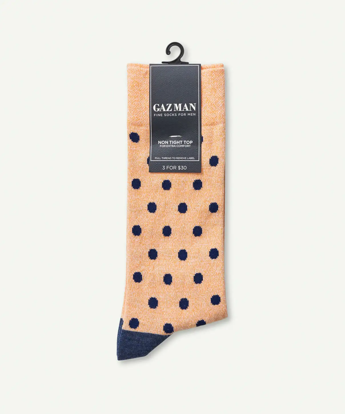 Gazman Non Tight Polka Dot Sock - Orange 4 Gazman Non Tight Polka Dot Sock - Orange - Image 2