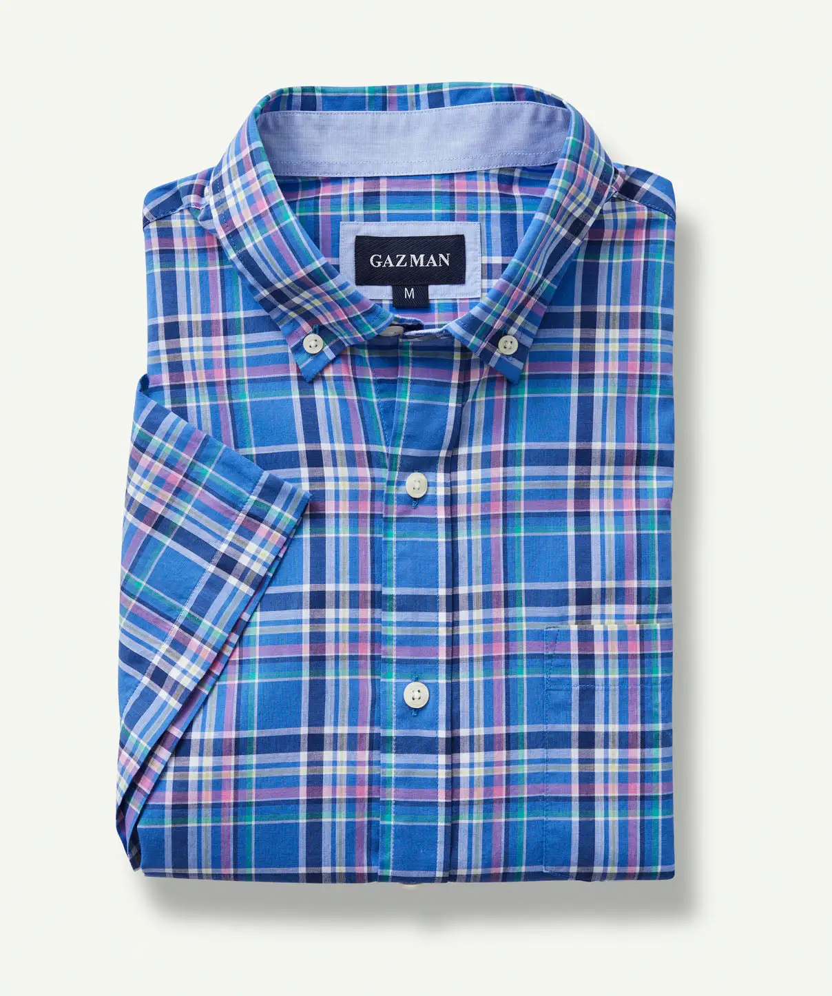 Gazman Casual Slub Multi Check Short Sleeve Shirt - Multi Check 4 Gazman Casual Slub Multi Check Short Sleeve Shirt - Multi Check - Image 2