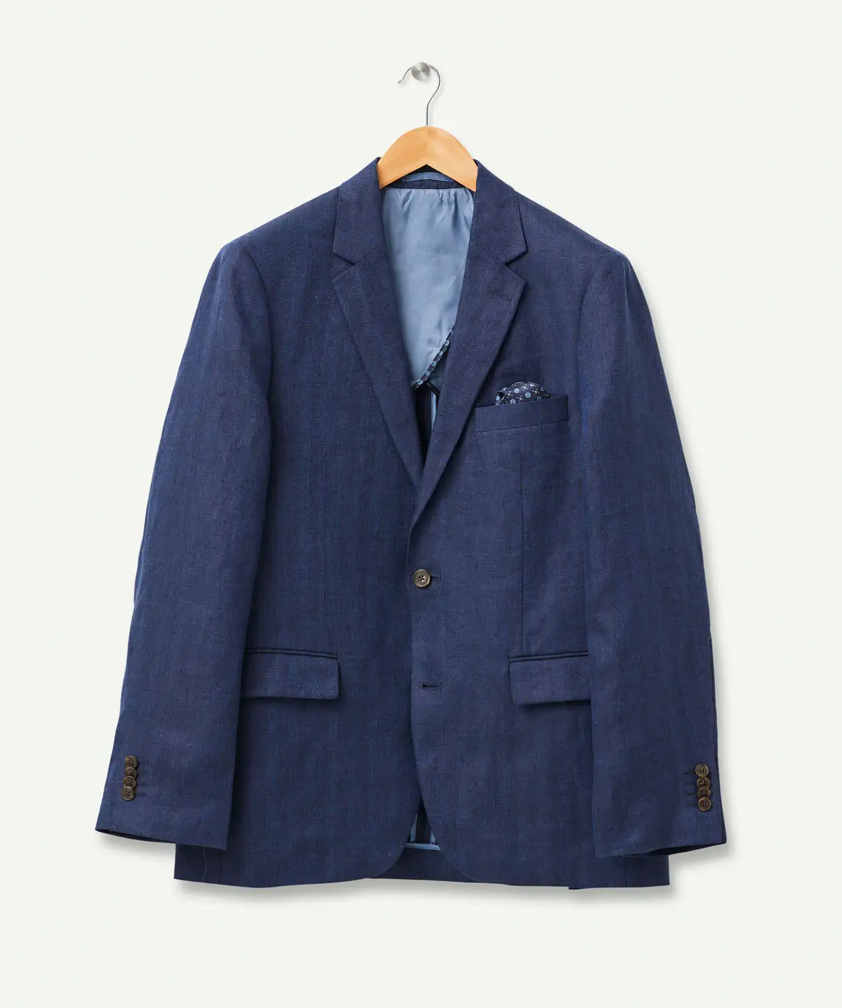 Gazman Linen Herringbone Sports Jacket - Indigo 4 Gazman Linen Herringbone Sports Jacket - Indigo - Image 2