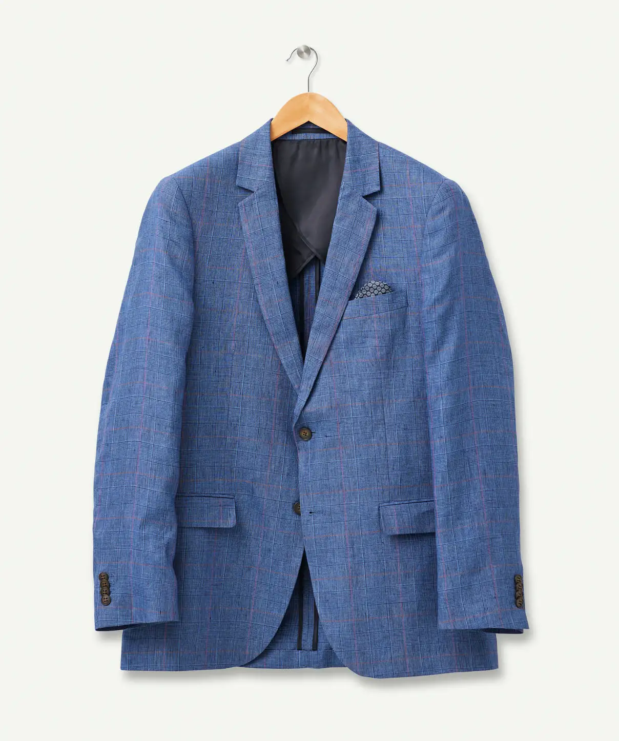 Gazman Tailored Check Sports Jacket - Blue 4 Gazman Tailored Check Sports Jacket - Blue - Image 2