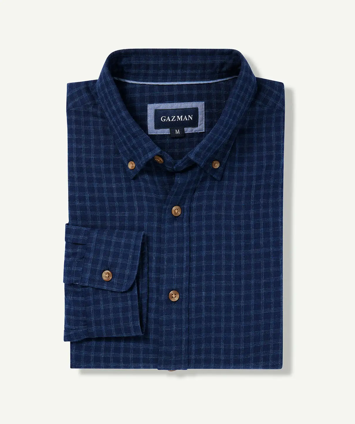 Gazman Casual Double Faced Check Long Sleeve Shirt - Midnight 4 Gazman Casual Double Faced Check Long Sleeve Shirt - Midnight - Image 2