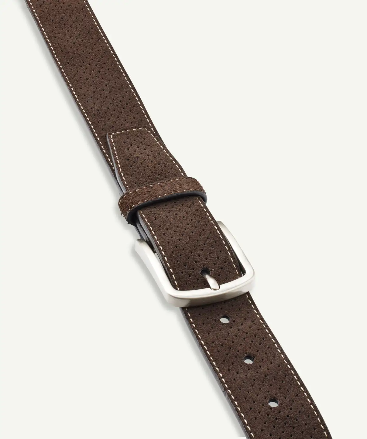 Gazman Suede Perforated Belt - Chocolate 4 Gazman Suede Perforated Belt - Chocolate - Image 2