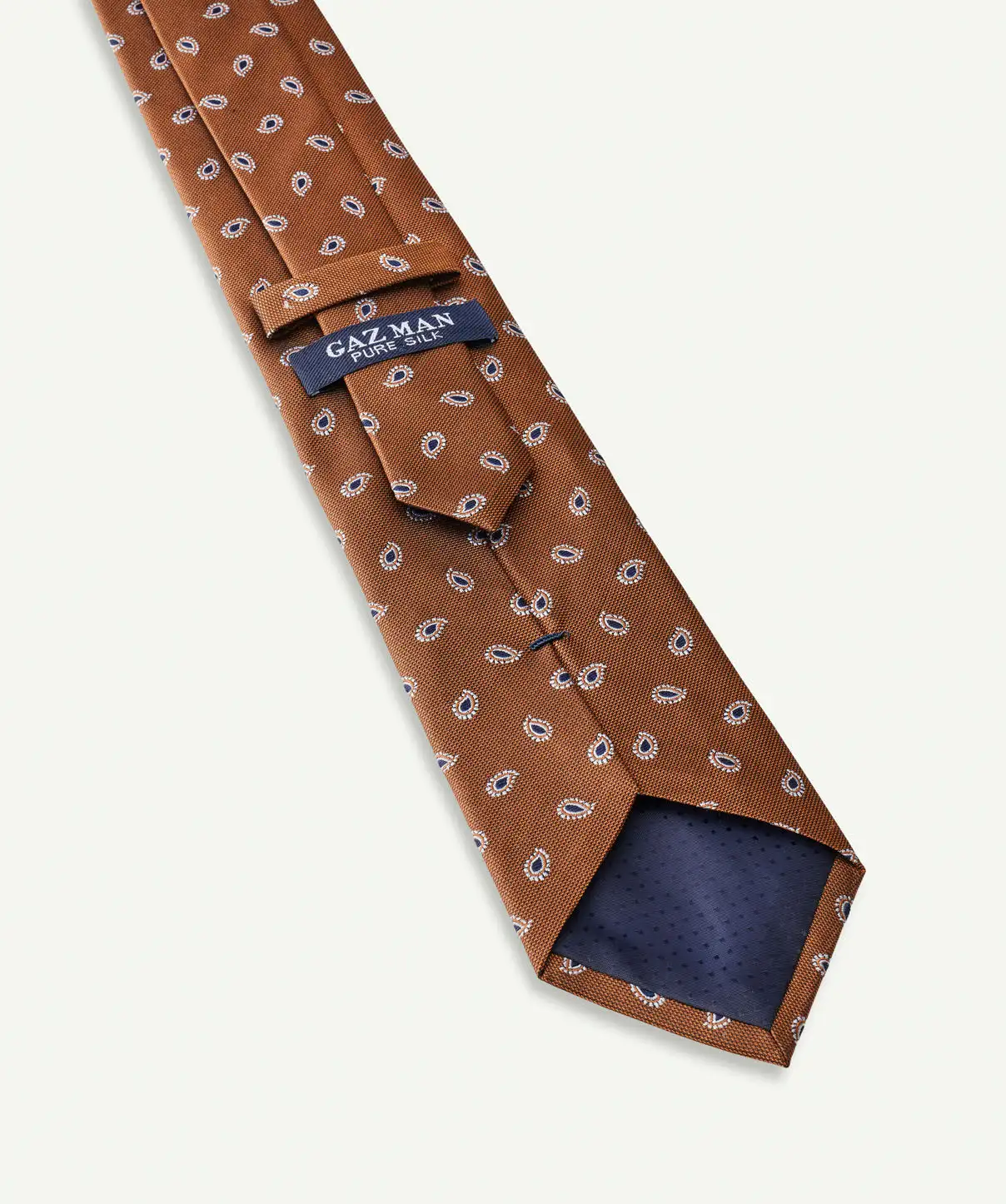 Gazman Silk Paisley Geo Tie - Orange 4 Gazman Silk Paisley Geo Tie - Orange - Image 2