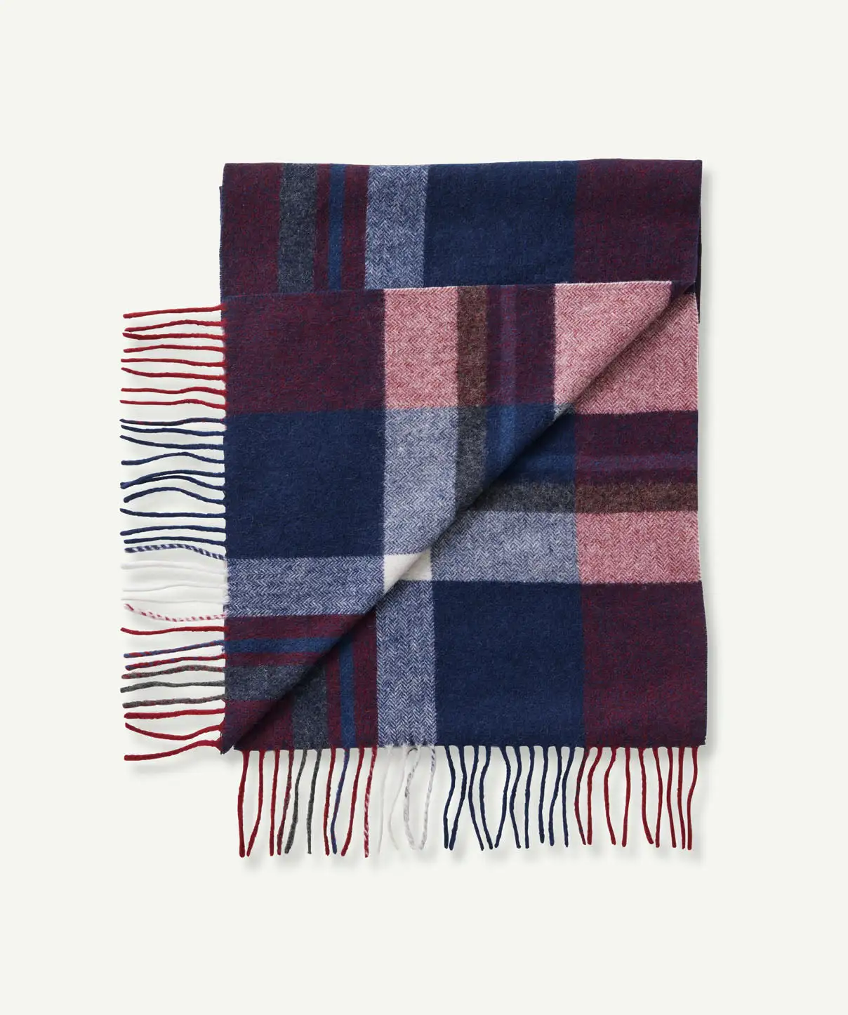Gazman Bold Check Wool Scarf - Red 4 Gazman Bold Check Wool Scarf - Red - Image 2