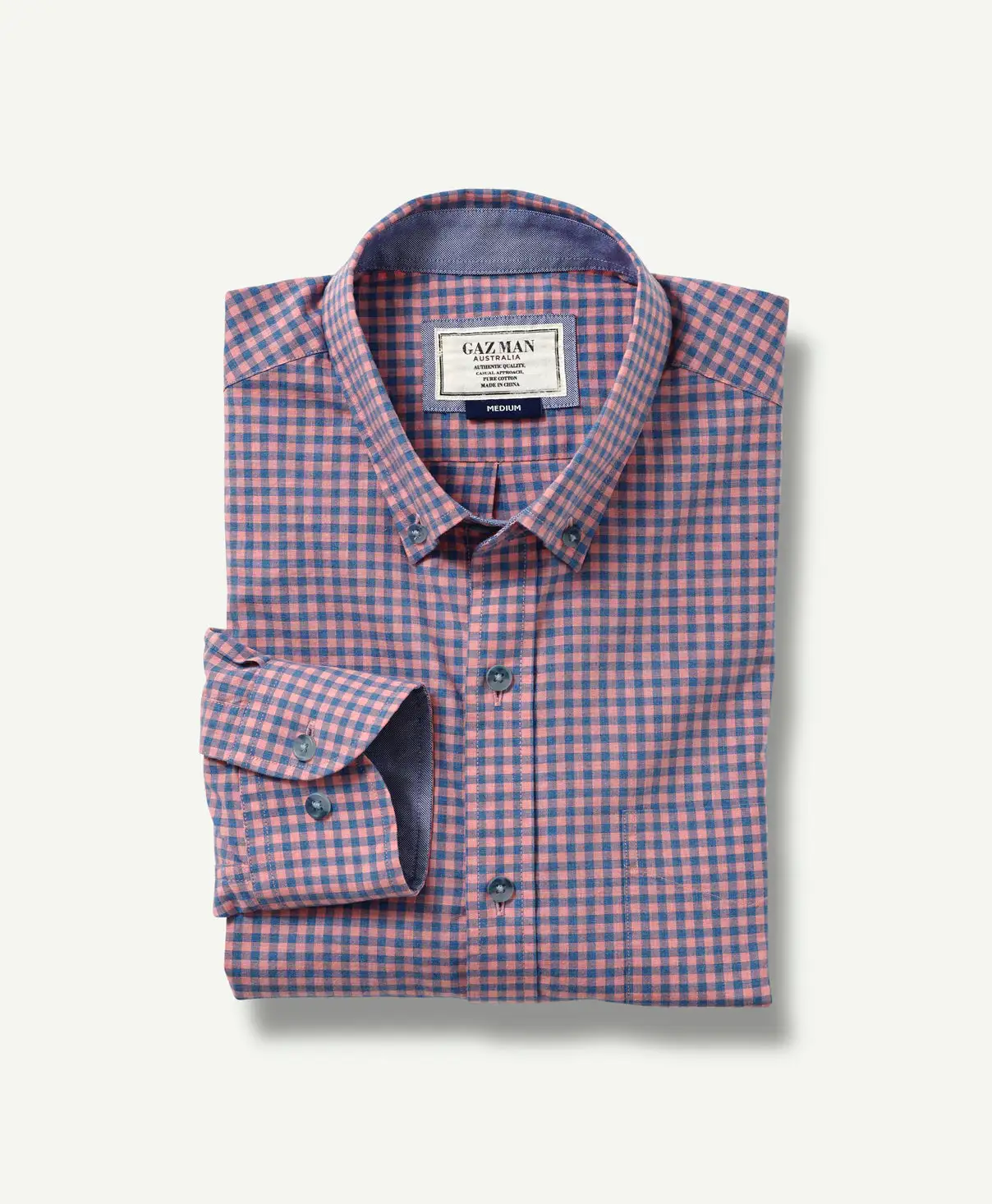 Gazman Casual Gingham Check Shirt - Red 4 Gazman Casual Gingham Check Shirt - Red - Image 2