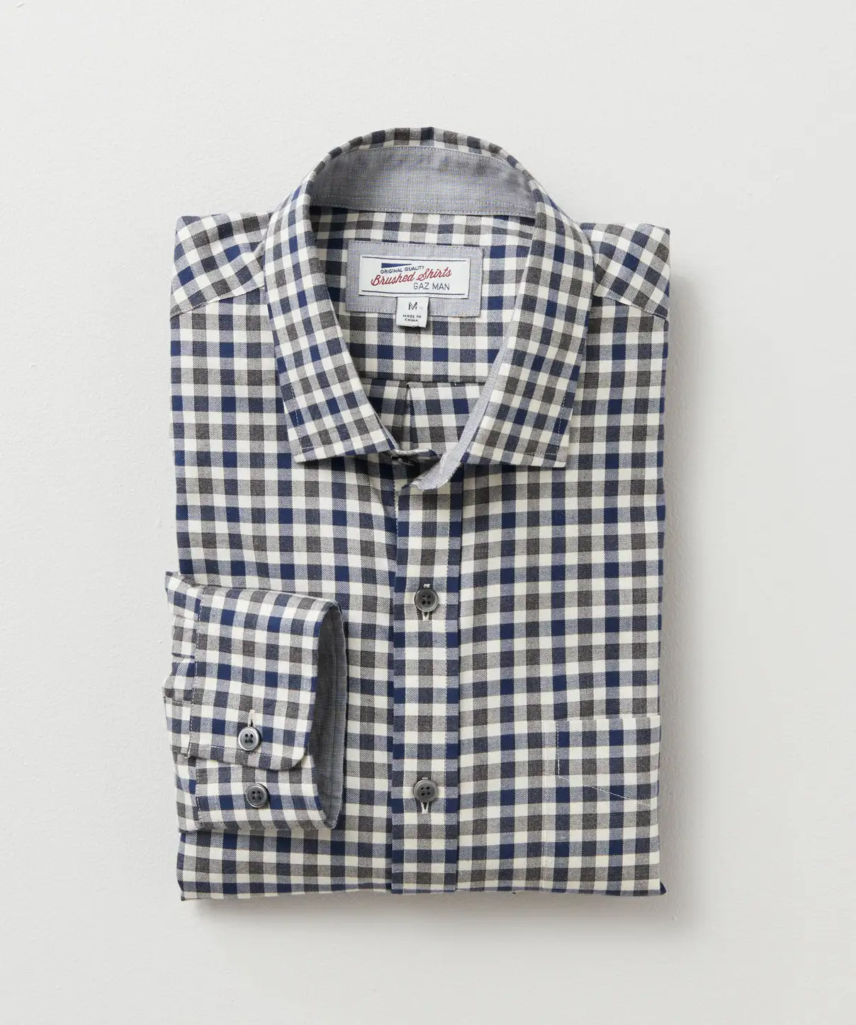 Gazman Brushed Twill Melange Check Shirt - Off White 4 Gazman Brushed Twill Melange Check Shirt - Off White - Image 2