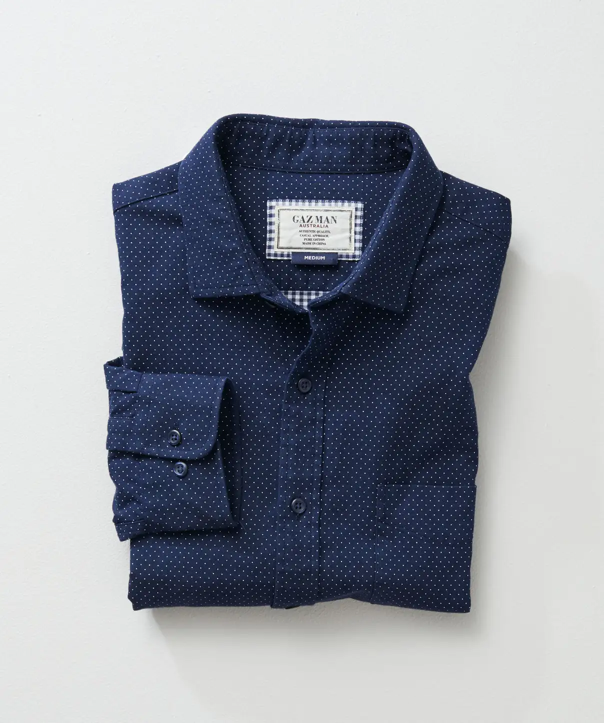 Gazman Dot Double Faced Shirt - Denim 4 Gazman Dot Double Faced Shirt - Denim - Image 2