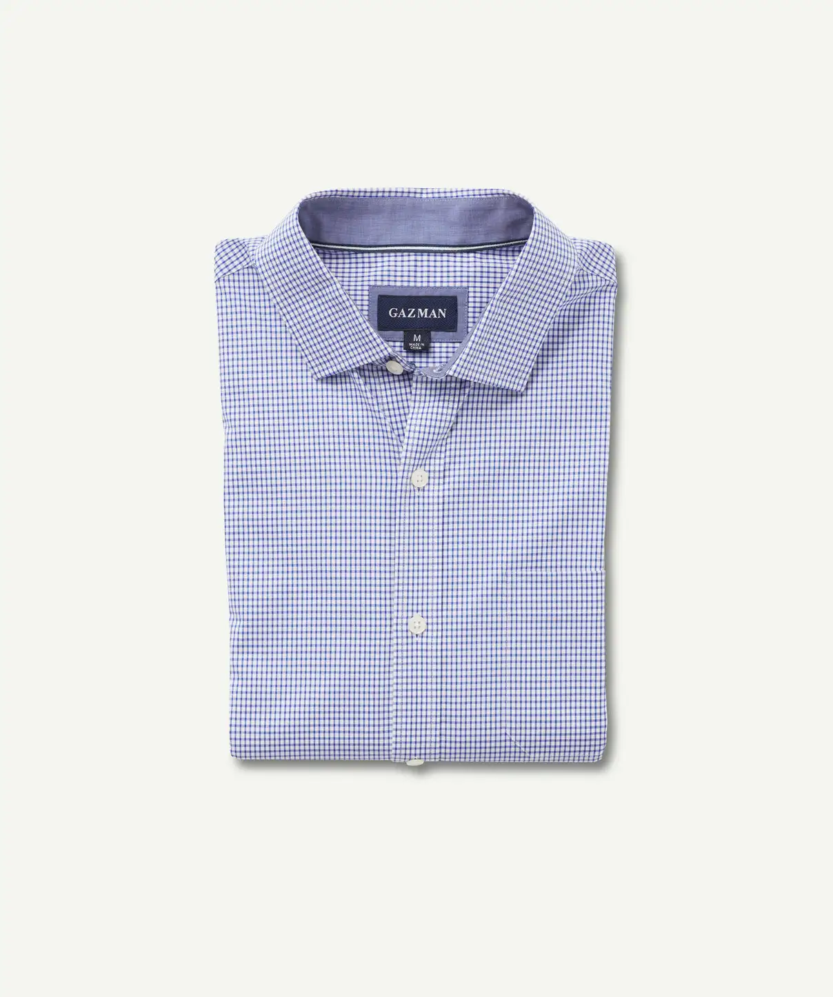 Gazman Easy Care Stretch Check Shirt - Blue 4 Gazman Easy Care Stretch Check Shirt - Blue - Image 2