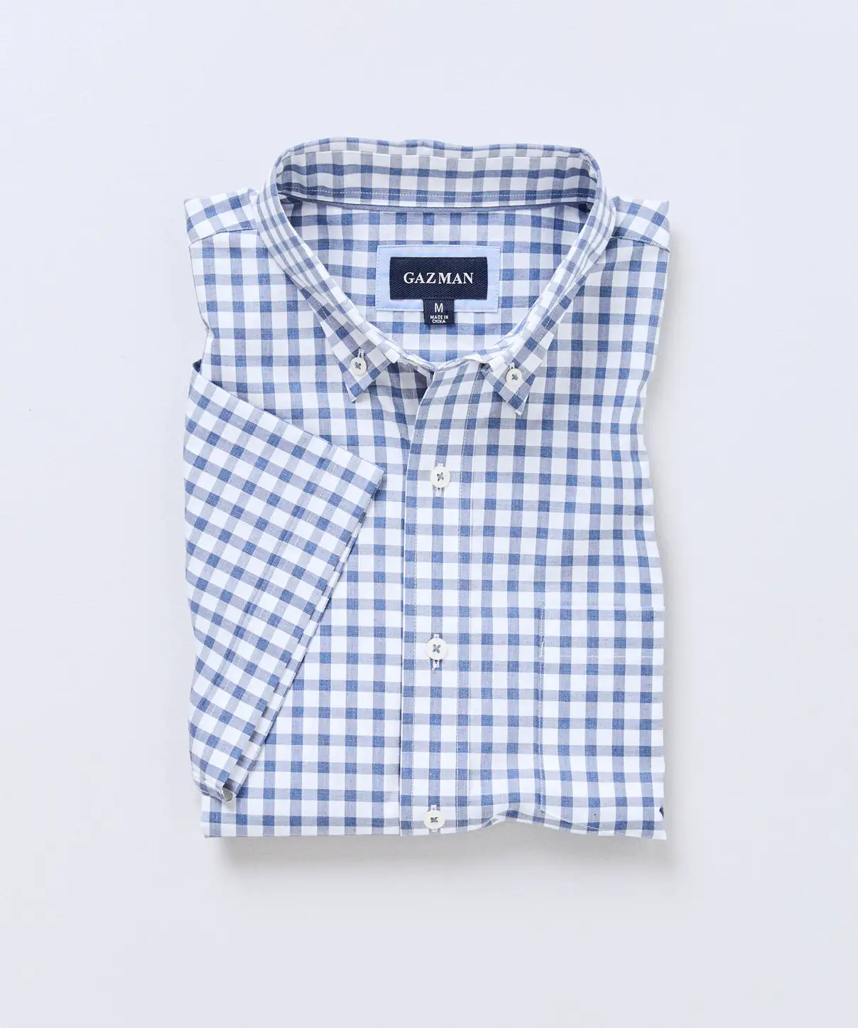 Gazman Easy Melange Box Check Short Sleeve Shirt - Denim 4 Gazman Easy Melange Box Check Short Sleeve Shirt - Denim - Image 2