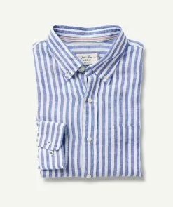 Gazman Pure Linen Bengal Stripe Shirt - Chambray 7 Gazman Pure Linen Bengal Stripe Shirt - Chambray -Cheap Accessories Store 2 3e62d9bd 06b9 4b84 a07c 3ff70fffb12b