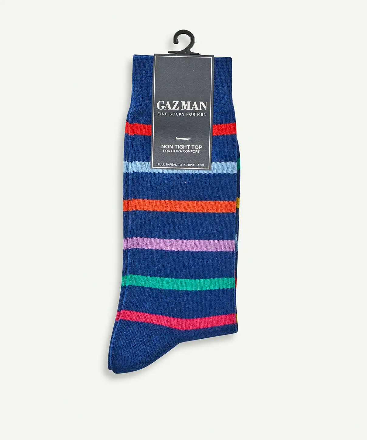 Gazman Comfort Multi Stripe Socks - Blue 6 Gazman Comfort Multi Stripe Socks - Blue - Image 4