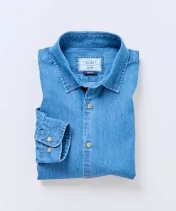 Gazman Plain Denim Shirt - Denim -Cheap Accessories Store 2 540db894 100d 4e1c bd10 1c430d0f36bf