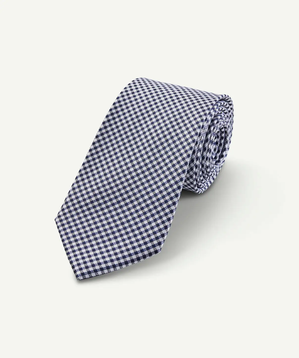 Gazman Silk Mini Check Tie - Midnight 7 Gazman Silk Mini Check Tie - Midnight - Image 5