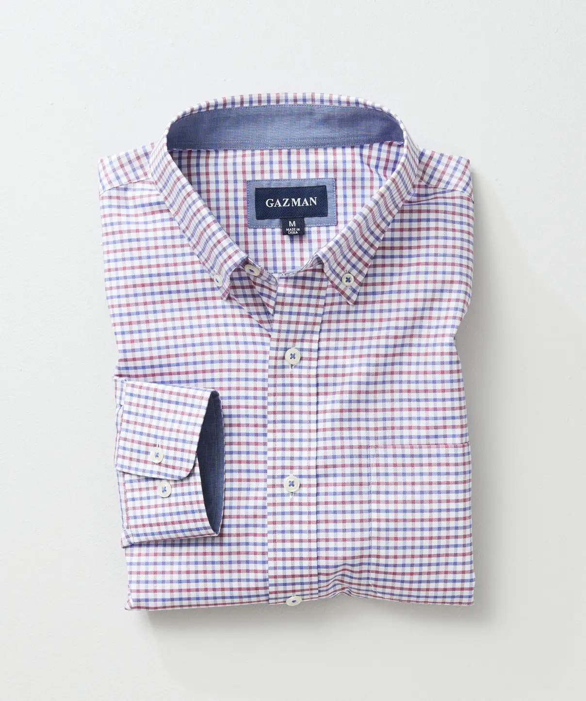 Gazman Easy Care Check Shirt - Navy/Red 4 Gazman Easy Care Check Shirt - Navy/Red - Image 2