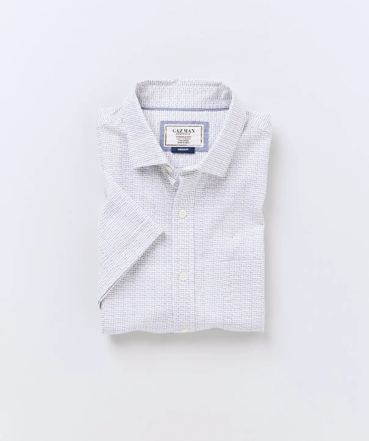 Gazman Dash Print Short Sleeve Shirt - White 4 Gazman Dash Print Short Sleeve Shirt - White - Image 2