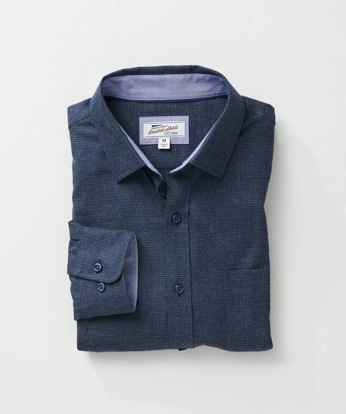 Gazman Brushed Houndstooth Check Shirt - Charcoal 4 Gazman Brushed Houndstooth Check Shirt - Charcoal - Image 2