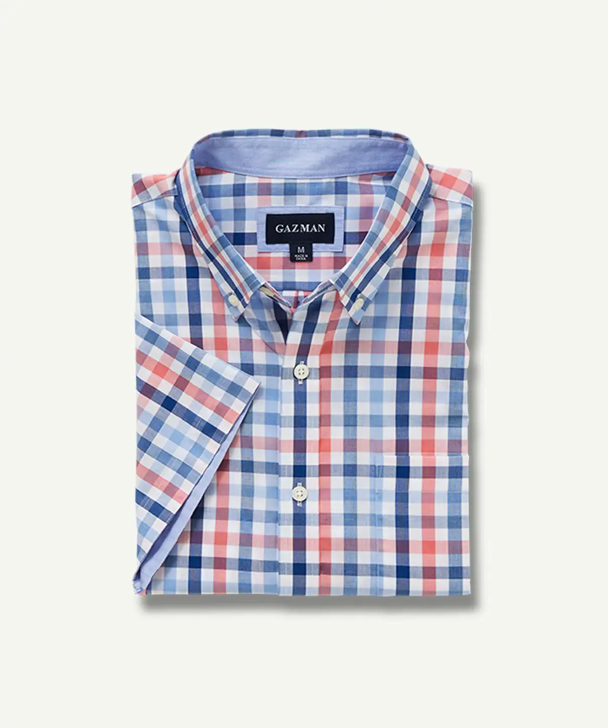 Gazman Easy Care Multi Check Short Sleeve Shirt - Pink 4 Gazman Easy Care Multi Check Short Sleeve Shirt - Pink - Image 2