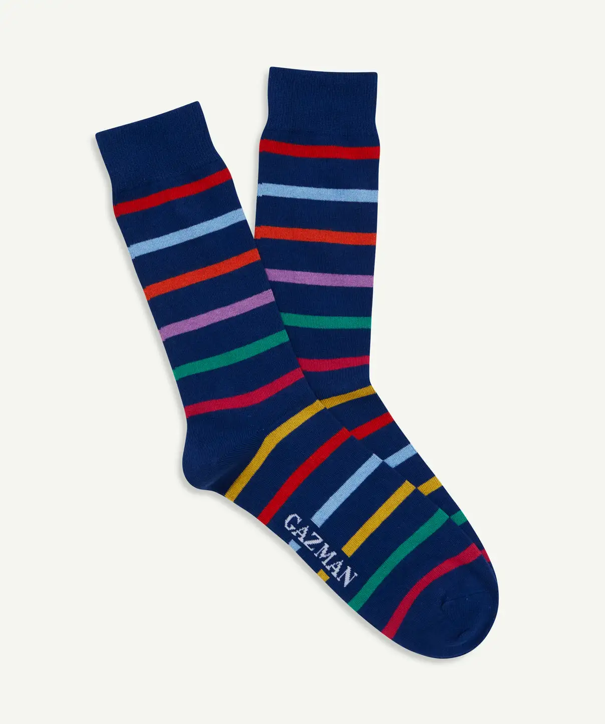 Gazman Comfort Multi Stripe Socks - Blue 5 Gazman Comfort Multi Stripe Socks - Blue - Image 3