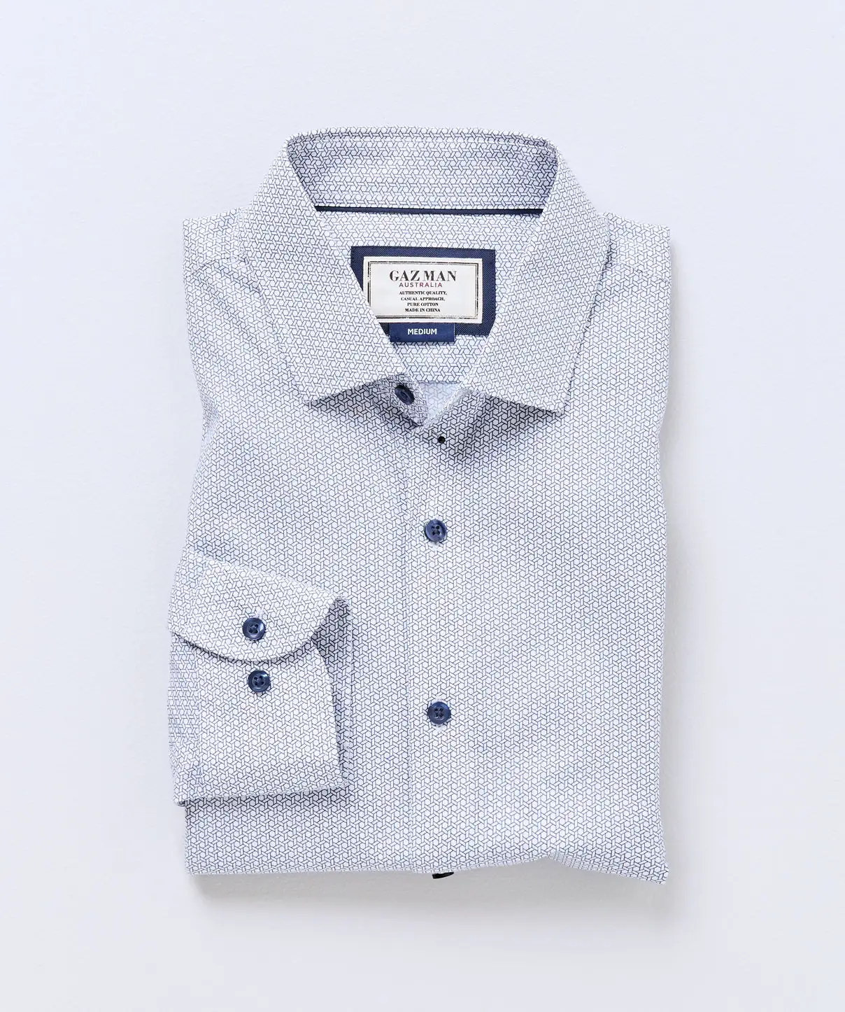 Gazman Geometric Print Shirt - White 4 Gazman Geometric Print Shirt - White - Image 2