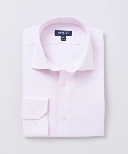 Gazman Easy Care Houndstooth Business Shirt - Light Pink 4 Gazman Easy Care Houndstooth Business Shirt - Light Pink - Image 2