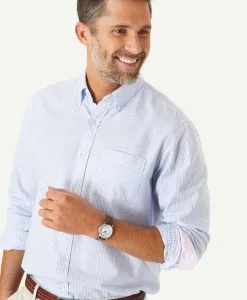 Gazman Casual Oxford Bengal Stripe Shirt - Sky Blue -Cheap Accessories Store 3