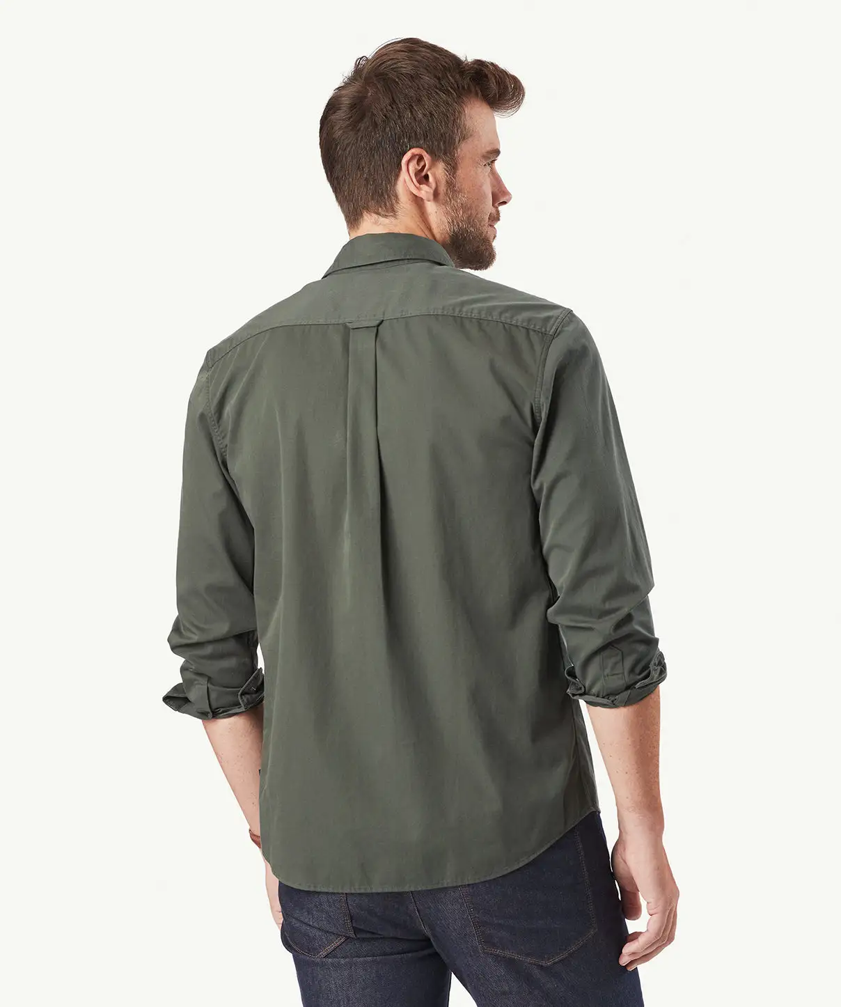 Gazman Authentic Twill Long Sleeve Shirt - Forest 5 Gazman Authentic Twill Long Sleeve Shirt - Forest - Image 3