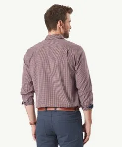 Gazman Easy Care Gingham Long Sleeve Shirt - Wine 10 Gazman Easy Care Gingham Long Sleeve Shirt - Wine -Cheap Accessories Store 3 43242
