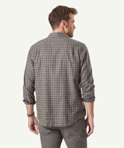 Gazman Brushed Twill Long Sleeve Shirt - Grey Melange -Cheap Accessories Store 3 44507