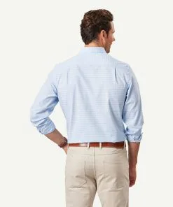 Gazman Easy Care Textured Check Long Sleeve Shirt - Blue 10 Gazman Easy Care Textured Check Long Sleeve Shirt - Blue -Cheap Accessories Store 3 46052