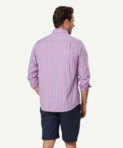 Gazman Easy Care Check Long Sleeve Shirt - Bright Pink 9 Gazman Easy Care Check Long Sleeve Shirt - Bright Pink -Cheap Accessories Store 3 46949