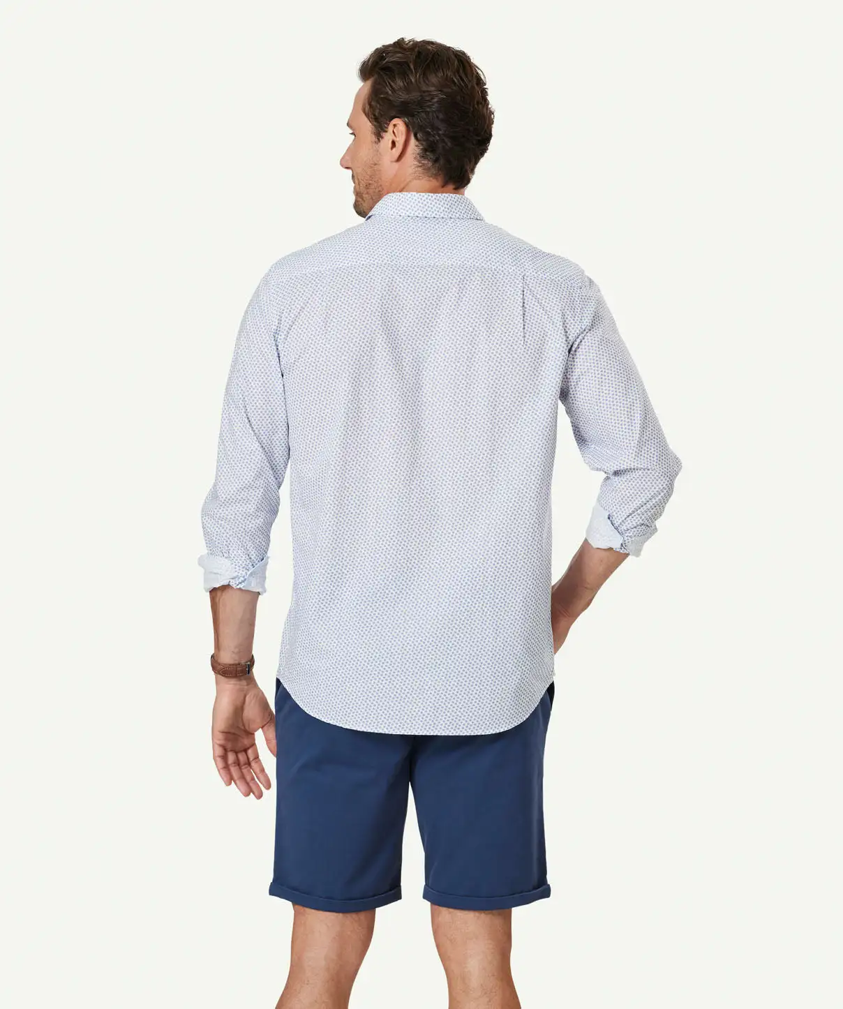 Gazman Casual Floral Print Long Sleeve Shirt - Blue 5 Gazman Casual Floral Print Long Sleeve Shirt - Blue - Image 3