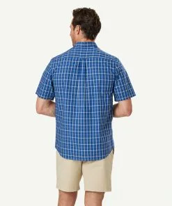 Gazman Easy Care Check Short Sleeve Shirt - Navy 9 Gazman Easy Care Check Short Sleeve Shirt - Navy -Cheap Accessories Store 3 47311