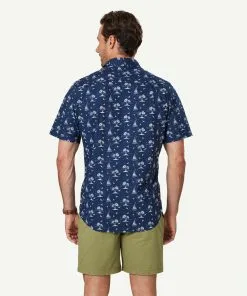 Gazman Casual Island Print Short Sleeve Shirt - Midnight 10 Gazman Casual Island Print Short Sleeve Shirt - Midnight -Cheap Accessories Store 3 47321