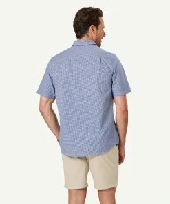 Gazman Easy Care Gingham Short Sleeve Shirt - Navy 9 Gazman Easy Care Gingham Short Sleeve Shirt - Navy -Cheap Accessories Store 3 47463