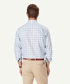 Gazman Non-Iron Twill Check Long Sleeve Shirt - Pale Blue 9 Gazman Non-Iron Twill Check Long Sleeve Shirt - Pale Blue -Cheap Accessories Store 3 48506