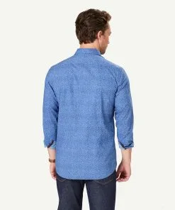 Gazman Tailored Casual Dot Print Long Sleeve Shirt - Dark Blue 9 Gazman Tailored Casual Dot Print Long Sleeve Shirt - Dark Blue -Cheap Accessories Store 3 48550