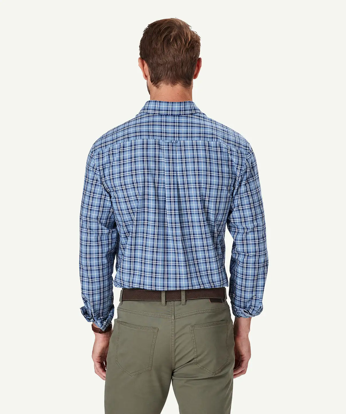 Gazman Casual Plaid Check Long Sleeve Shirt - Steel 4 Gazman Casual Plaid Check Long Sleeve Shirt - Steel - Image 2