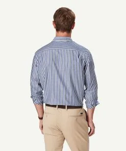 Gazman Easy Care Stripe Long Sleeve Shirt - Navy 9 Gazman Easy Care Stripe Long Sleeve Shirt - Navy -Cheap Accessories Store 3 48610