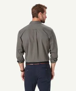 Gazman Authentic Twill Long Sleeve Shirt - Dark Olive -Cheap Accessories Store 3 48630