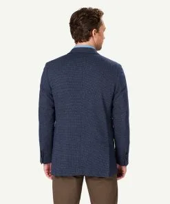 Gazman Stretch Houndstooth Sports Jacket - Navy -Cheap Accessories Store 3 48812