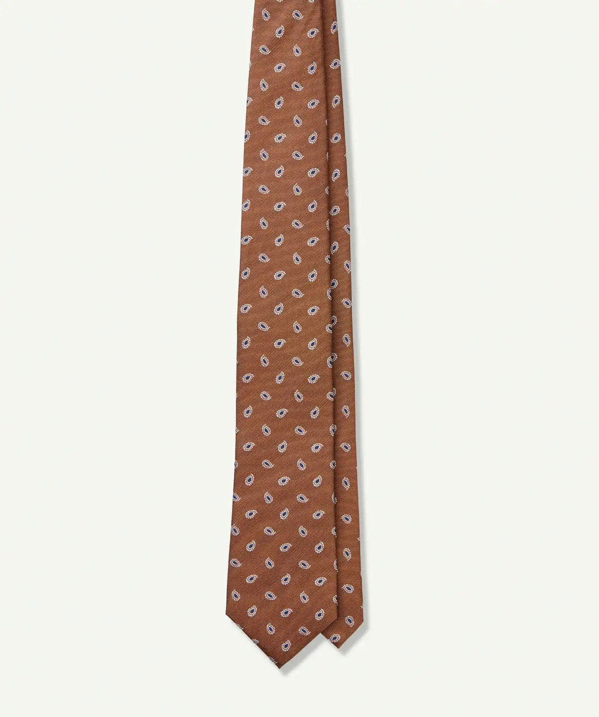 Gazman Silk Paisley Geo Tie - Orange 5 Gazman Silk Paisley Geo Tie - Orange - Image 3