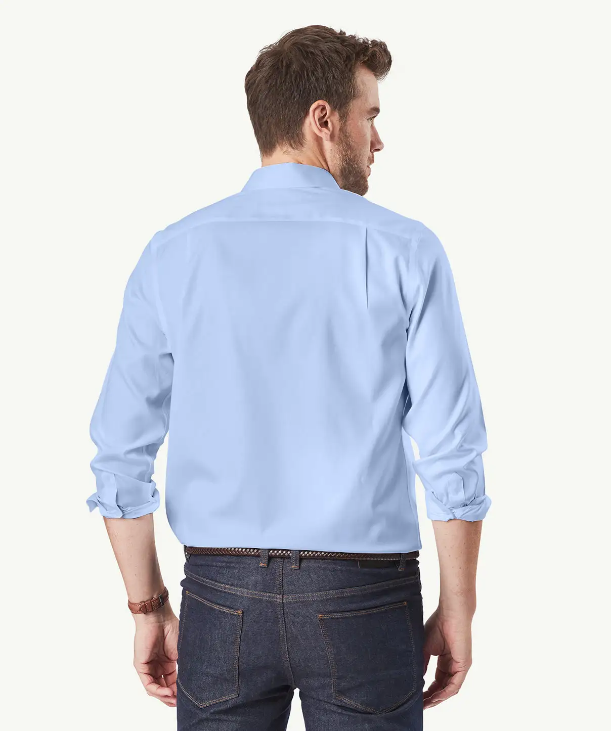 Gazman Easy Care Plain Oxford Shirt - Blue 5 Gazman Easy Care Plain Oxford Shirt - Blue - Image 3