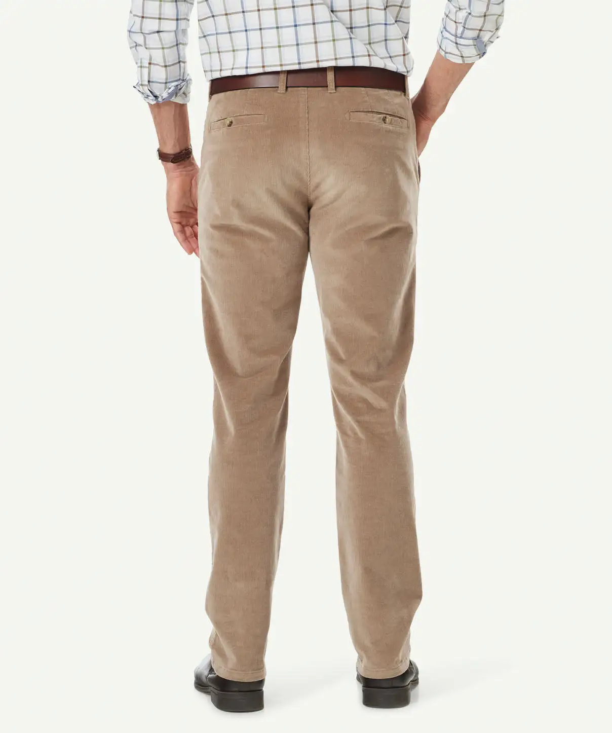 Gazman Stretch Fine Cord Pants - Pebble 5 Gazman Stretch Fine Cord Pants - Pebble - Image 3
